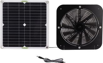 OEM Kit De Ventilador Solar, 100 W, 3000 Rpm, Ventilador Extractor Impermeable De 25 Cm (10 Pulgadas) Alimentado Por Panel Solar, Ventilador Solar Protegi