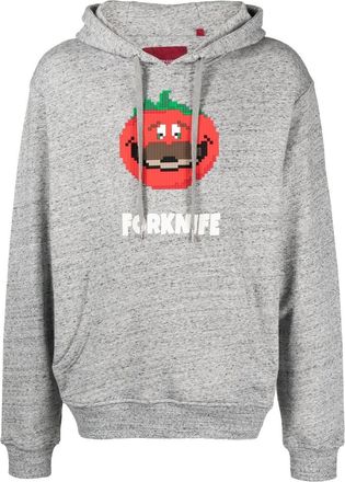 Mostly Heard Rarely Seen Forknife pullover hoodie - men - Cotton/Spandex/Elastane - M - Grey