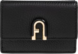 Furla Portafoglio Idea Small con placca logo - Nero