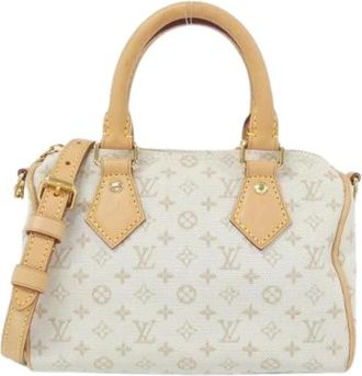 Louis Vuitton Pre-owned Monogram Speedy Bandouliere Boston Tas - Dames - Vintage Mini Tas - Beige - ONE Size - Vintage