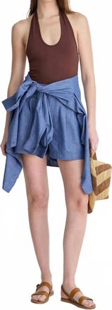 Apiece Apart Womens Bari Short In Chambray