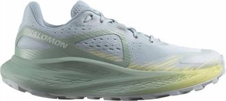 Salomon Womens Glide Max Trail Running Shoes In Stone Blue/granite Green/pearl Blue