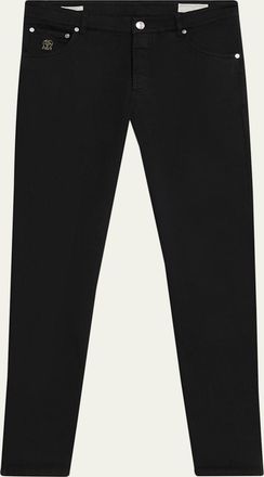 Brunello Cucinelli Mens Bull Denim Skinny-Fit Pants