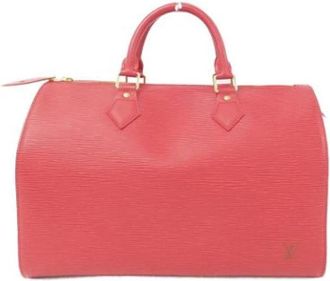 Louis Vuitton Pre-owned Boston Bag - Dames - Vintage Handtas - Rood - ONE Size - Leer - Vintage