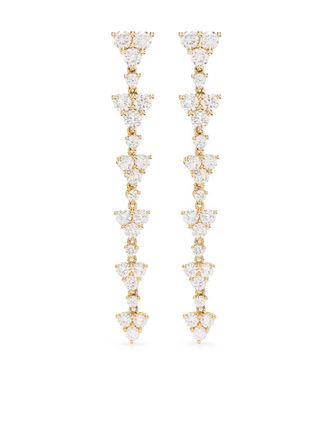 Anita Ko 18k yellow gold Eternity diamond short drop earrings - women - 18kt Yellow Gold/Diamond - One Size