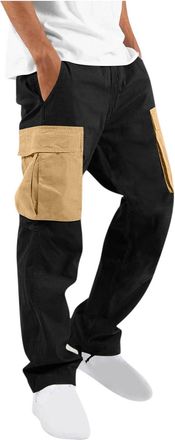 Generic Mens Combat Trousers, Cargo Trousers for Men UK Work Pants with Multiple Pockets Lightweight Tactical Combat Trouser Jogger Elasticated Waist Casual O