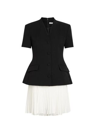 SIMKHAI Leah Tailored Blazer Crepe Mini Dress - Black - 10 (UK14 / L)