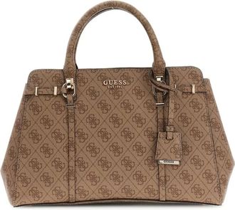 Guess Tassen, Dames, Bruin, ONE Size, Polyester, Leona Logo Multi Comp