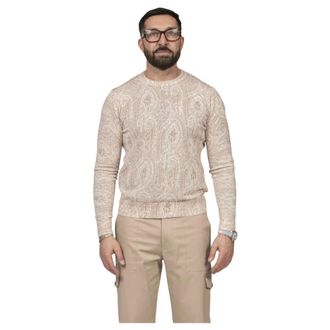 Etro Etro, Round-neck Knitwear, male, Multicolor, Size: XL W3796 Cotton-Blend Sweater