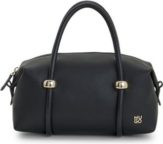 HUGO BOSS Faux-leather handbag with gold-tone trim