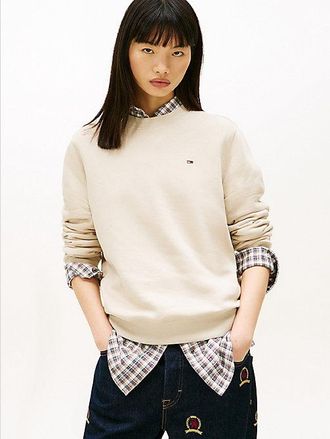 Tommy Hilfiger Flag Embroidery Brushed Fleece Sweatshirt