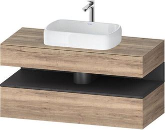 Duravit Duravit - Qatego Consola Mueble Bajo Lavabo, 1 Extra&iacute;ble, 1 Caj&oacute;n