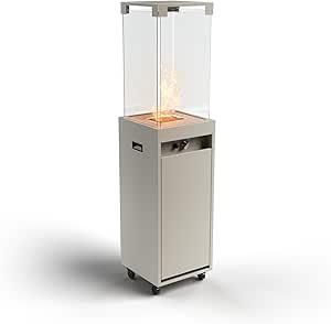 Planika Faro - Chauffage De Terrasse, Gaz Propane, Noir, 8 Kw, Portable Et Autoportant, Pour Jardin Et Terrasse (r&eacute;ducteur + Housse Inclus) - Planika