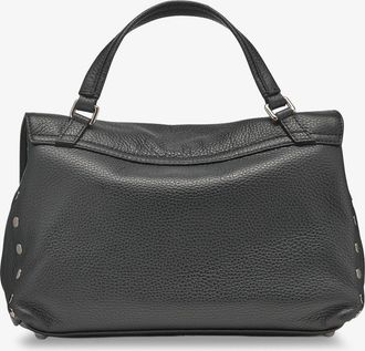 Zanellato Womens Crossbody Bag Postina S Leather Grey Shoulder