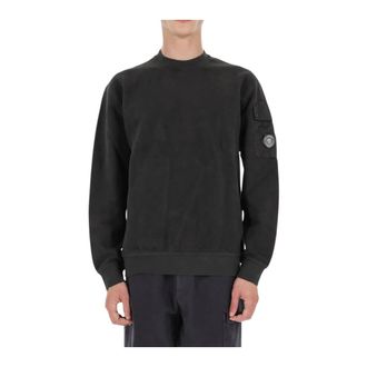 C.P. Company Felpa girocollo in pile diagonale smerigliato - - Sweatshirts & Hoodies - Uomo - Grigio - L