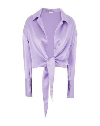 8 by YOOX SILK SATIN FRONT KNOT BLOUSE