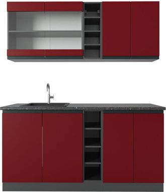 Vicco Cocina Vers&aacute;til R-line, Rojo/antracita, 160 Cm, Et Antracita