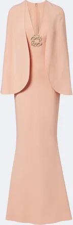 Elie Saab Abito lungo in cady a mantella