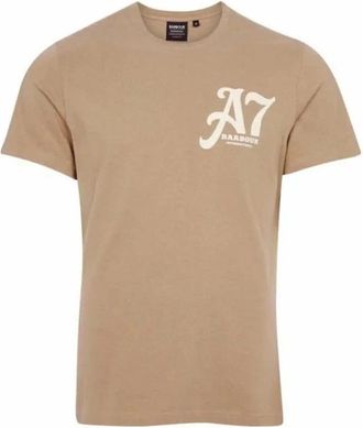 Barbour Mts 0833 T-Shirt - Heren - T-shirts - Bruin - XL - Katoen - Tops