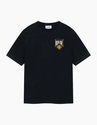 Rhude Mens Playing Card T-Shirt Black - Size: 42