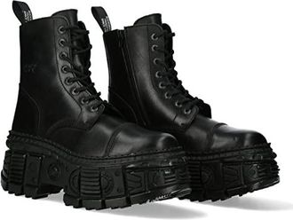 Bottes En Cuir New Rock en Noir des 169 95