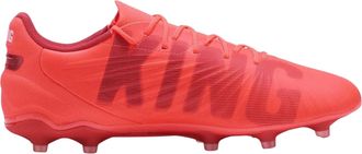Puma Heren King Match Stevige Grond Voetbalschoenen (Zilver/Zwart)