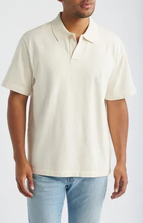 Madewell Compact Knit Polo in Parchment at Nordstrom, Size Xx-Large