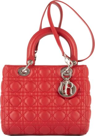 Dior Borsa a spalla Lady Dior media - Rosso