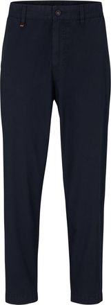 HUGO BOSS Mens Statum Solid Patterned Straight Chinos in Dark Blue - Size 34 (Waist)