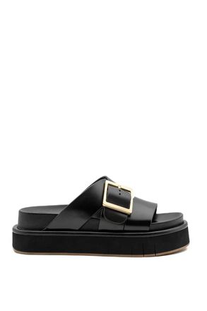 Paloma Barcel&oacute; Womens Palomitas Demi Leather Platform Sandal In Black