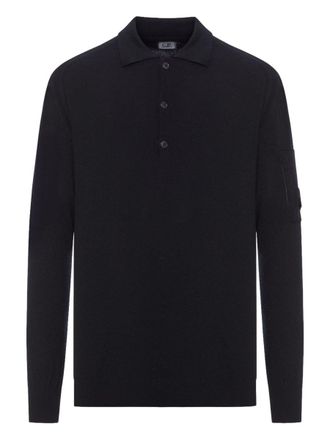 C.P. Company Brown Long-Sleeved Wool Polo Shirt