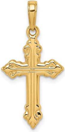 Diamond2Deal 14k Yellow Gold Cross Pendant