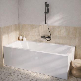 Aurlane Fald&oacute;n De Ba&ntilde;era Blanco Brillo 180x50 Cm - Acr&iacute;lico Y Abs
