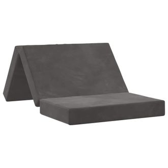 vidaXL Sof&aacute; Cama Plegable 100 X 67 X 45 Cm Gris Oscuro Vidaxl