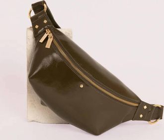 Maradji Nicolette Belt Bag In Patent Khaki