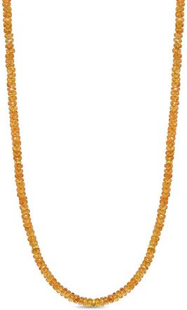Jewelmak 14K 69.00 Ct. Tw. Orange Sapphire Necklace