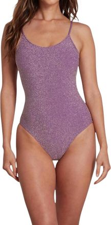 Sauipe Swimwear Violet Lurex One Piece Swimsuit In Lilac
