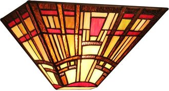 Chloe Lighting HOPKINS Tiffany-style Mission 1 Light Wall Sconce 12 Wide