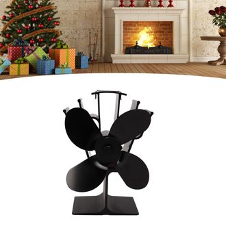 Infinite Ventilador De Chimenea Lt385 Con Control T&eacute;rmico, 4 Aspas De Aluminio Negro, 80-350 &deg;c, Silencioso (25 Db), Respetuoso Con El Medio Ambiente, 190 Mm D