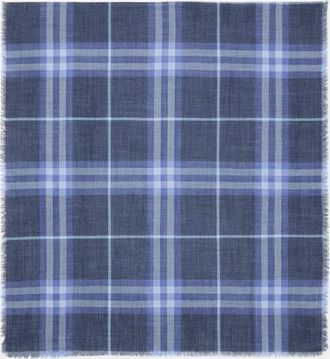 Burberry Reversible Check Wool Silk Scarf