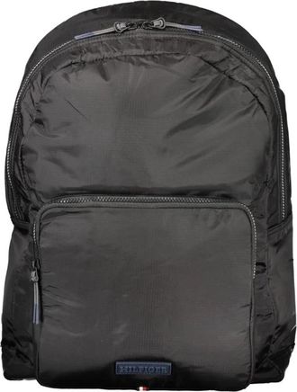 Tommy Hilfiger Zwarte nylon rugzak met laptopvak - Heren - Rugzakken - Zwart - ONE Size - Nylon - Tassen