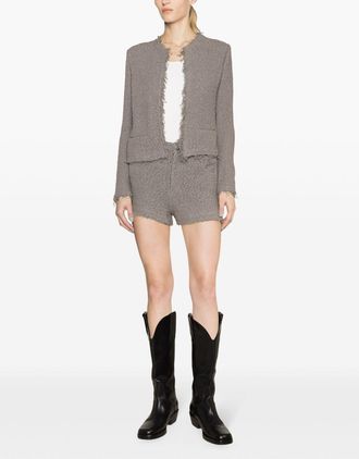 Iro Womens Daphna Cotton Blend Shorts - Grey - Size EU 38 (Womens)