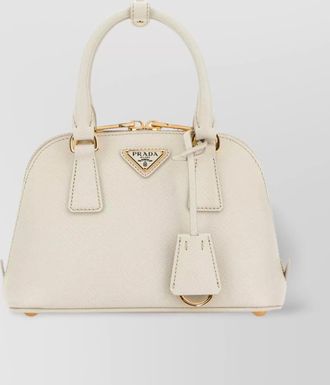 Prada structured shape top handles gold-tone hardware