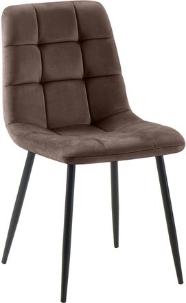 Clp Silla De Comedor Tilde Terciopelo Marr&oacute;n