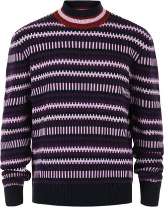Ferragamo Striped Cashmere-Blend Sweater