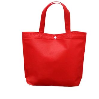 Generic Tote Pouch with Handle, Multi-color Handbag, Reusable Non Woven Fabric Shopping Bag, Large Capacity Grocery Storage Bag(36cm,red)