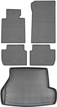 OEM Bmw Serie 3 E46 Touring Kombi (5 Puertas) De 1998 A Agosto De 2005. Juego - Alfombrillas De Goma Para Coche + Alfombrilla Para Maletero