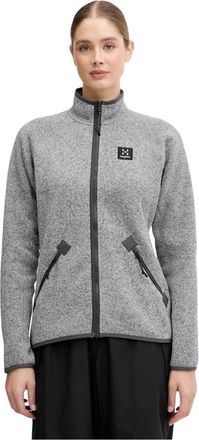 Hagl&ouml;fs Risberg Zip-through - Dames - Vesten met rits - Grijs - M - Polyester - Hoodies & sweatvesten