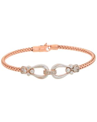Meshmerise 18K Rose Gold Vermeil 0.15 Ct. Tw. Diamond Mesh Bangle