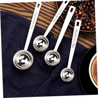 OEM Cucharas Medidoras, Cucharas De Caf&eacute;, Cuchara Medidora De Cocina De 15-30 Ml, Cuchara De Caf&eacute; Para Harina, Acero Inoxidable, Juego De 4 Piezas